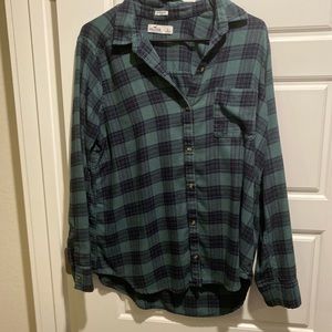 Hollister Women’s L Green Flannel